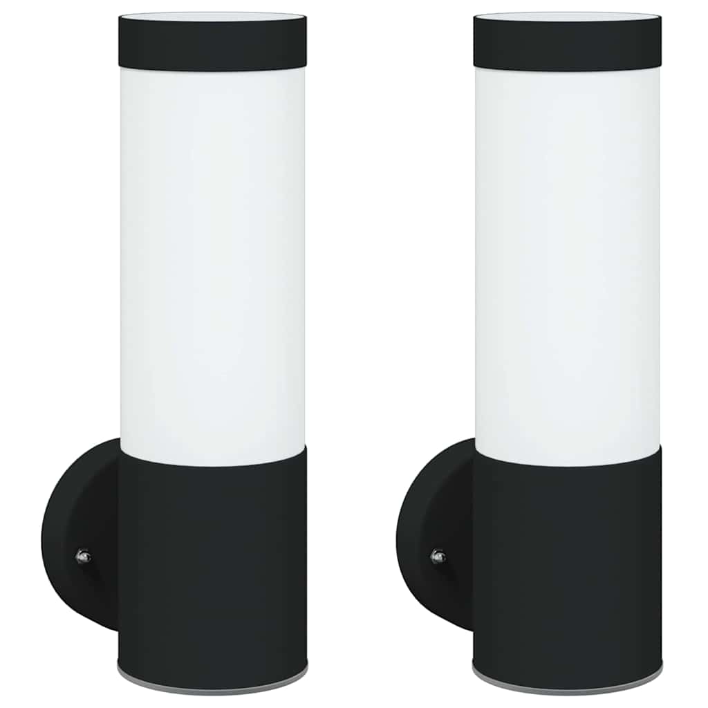 Vidaxl buiten wandlamp 2 pcs zwart 12 x 8,5 x 27 cm