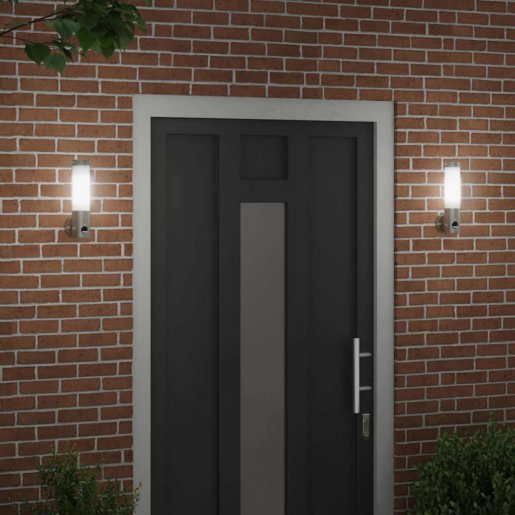 Vidaxl buiten wandlamp 2 pcs zilver 12 x 8,5 x 29 cm