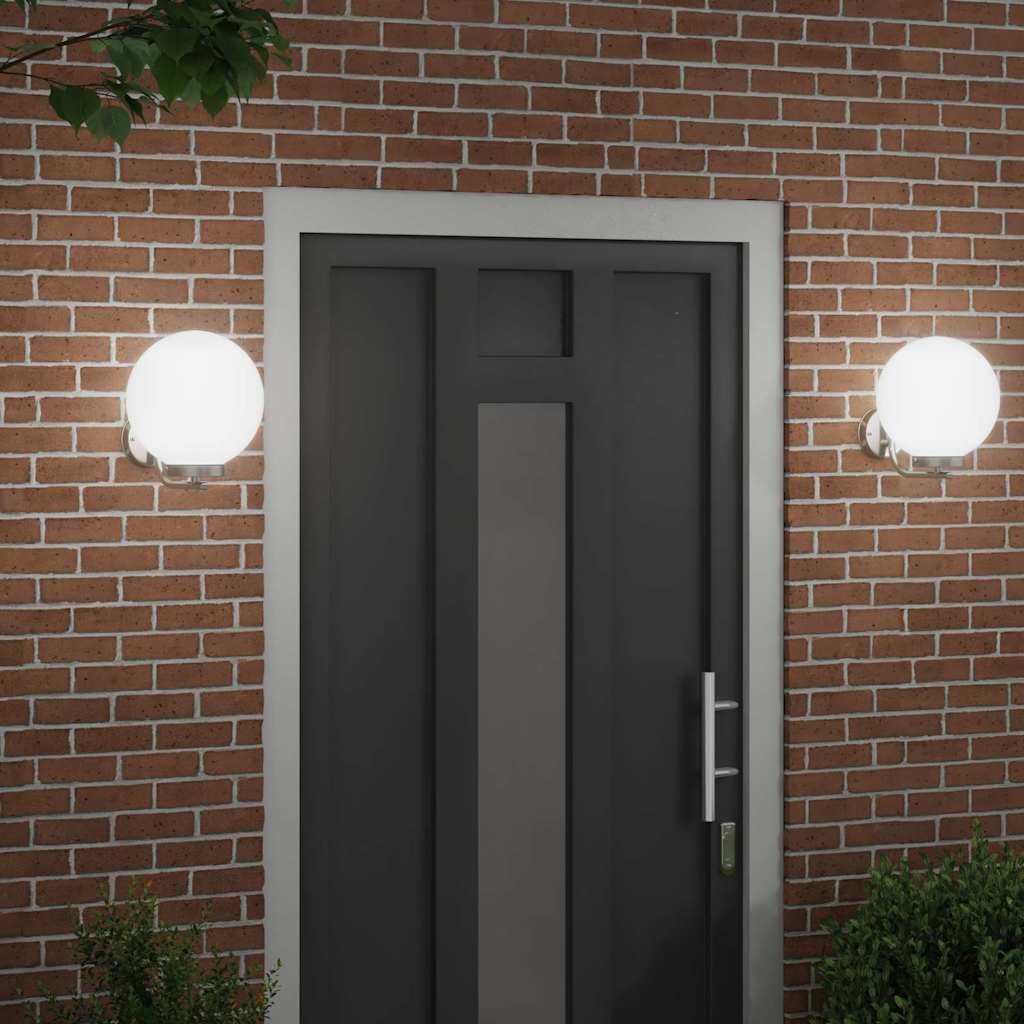 Vidaxl buiten wandlamp 2 pcs zilver 29 x 25 x 33 cm