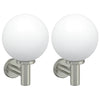 Vidaxl buiten wandlamp 2 pcs zilver 28 x 25 x 38 cm