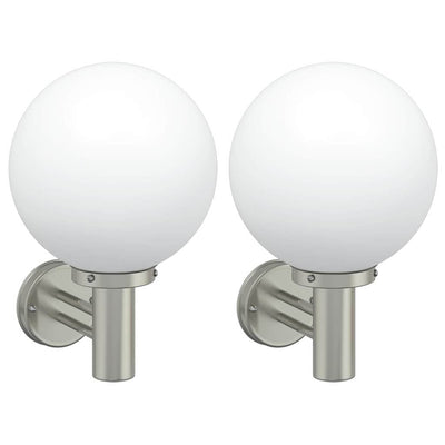 Vidaxl buiten wandlamp 2 pcs zilver 28 x 25 x 38 cm