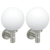 Vidaxl buiten wandlamp 2 pcs zilver 28 x 25 x 38 cm