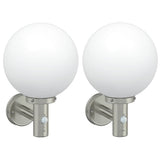 Vidaxl buiten wandlamp 2 st zilver 28 x 25 x 38 cm - afbeelding 1