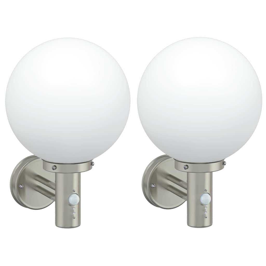 Vidaxl buiten wandlamp 2 st zilver 28 x 25 x 38 cm
