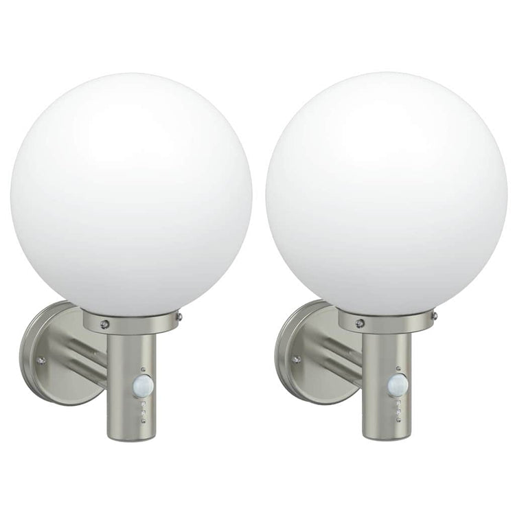Vidaxl buiten wandlamp 2 st zilver 28 x 25 x 38 cm