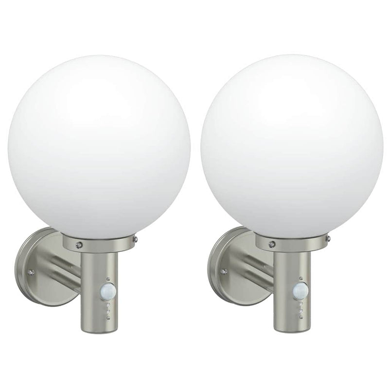 Vidaxl buiten wandlamp 2 pcs zilver 28 x 25 x 38 cm