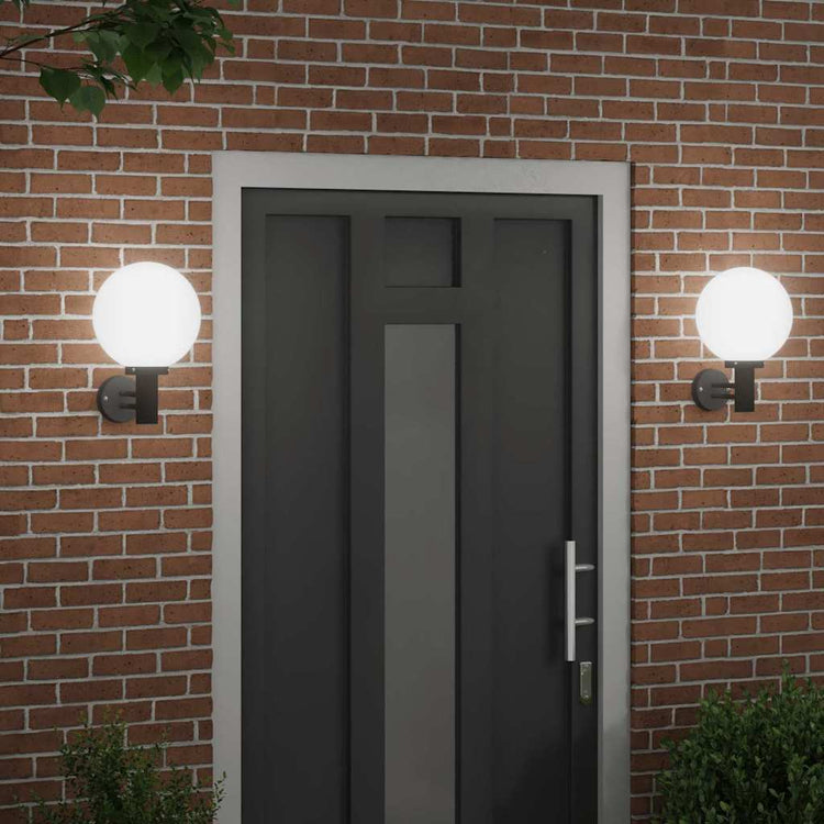 Vidaxl buiten wandlamp 2 st zwart 28 x 25 x 38 cm