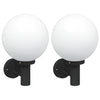 Vidaxl buiten wandlamp 2 pcs zwart 28 x 25 x 38 cm