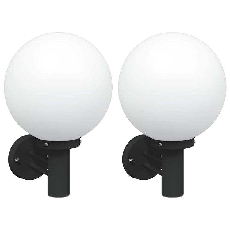 Vidaxl buiten wandlamp 2 st zwart 28 x 25 x 38 cm