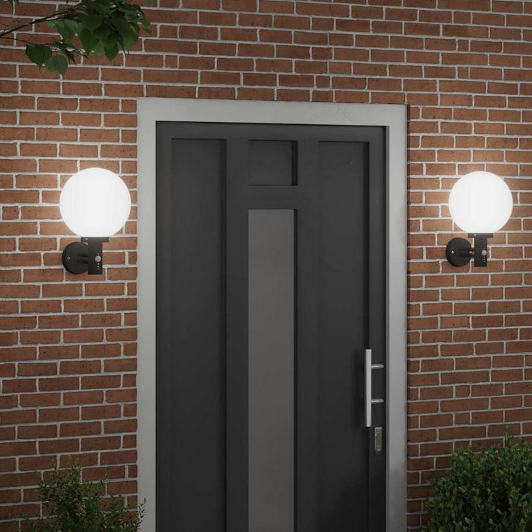 Vidaxl buiten wandlamp 2 st zwart 28 x 25 x 38 cm