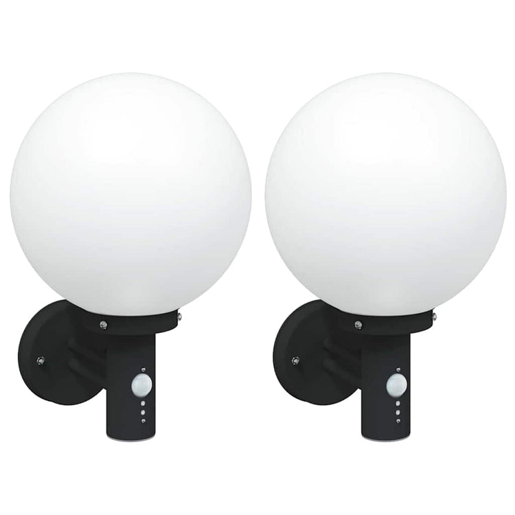 Vidaxl buiten wandlamp 2 st zwart 28 x 25 x 38 cm