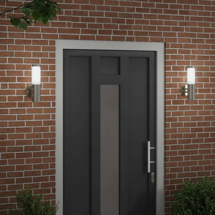 Vidaxl buiten wandlamp 2 pcs zilver 15 x 7,5 x 33 cm