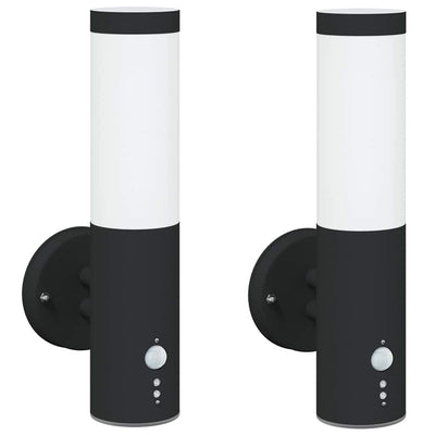 Vidaxl buiten wandlamp 2 pcs zwart 15 x 7,5 x 33 cm