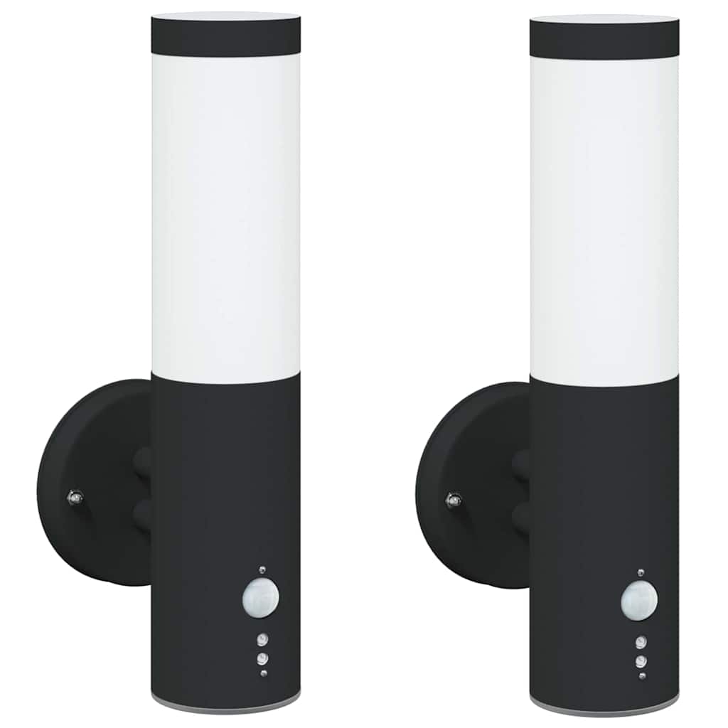 Vidaxl buiten wandlamp 2 pcs zwart 15 x 7,5 x 33 cm