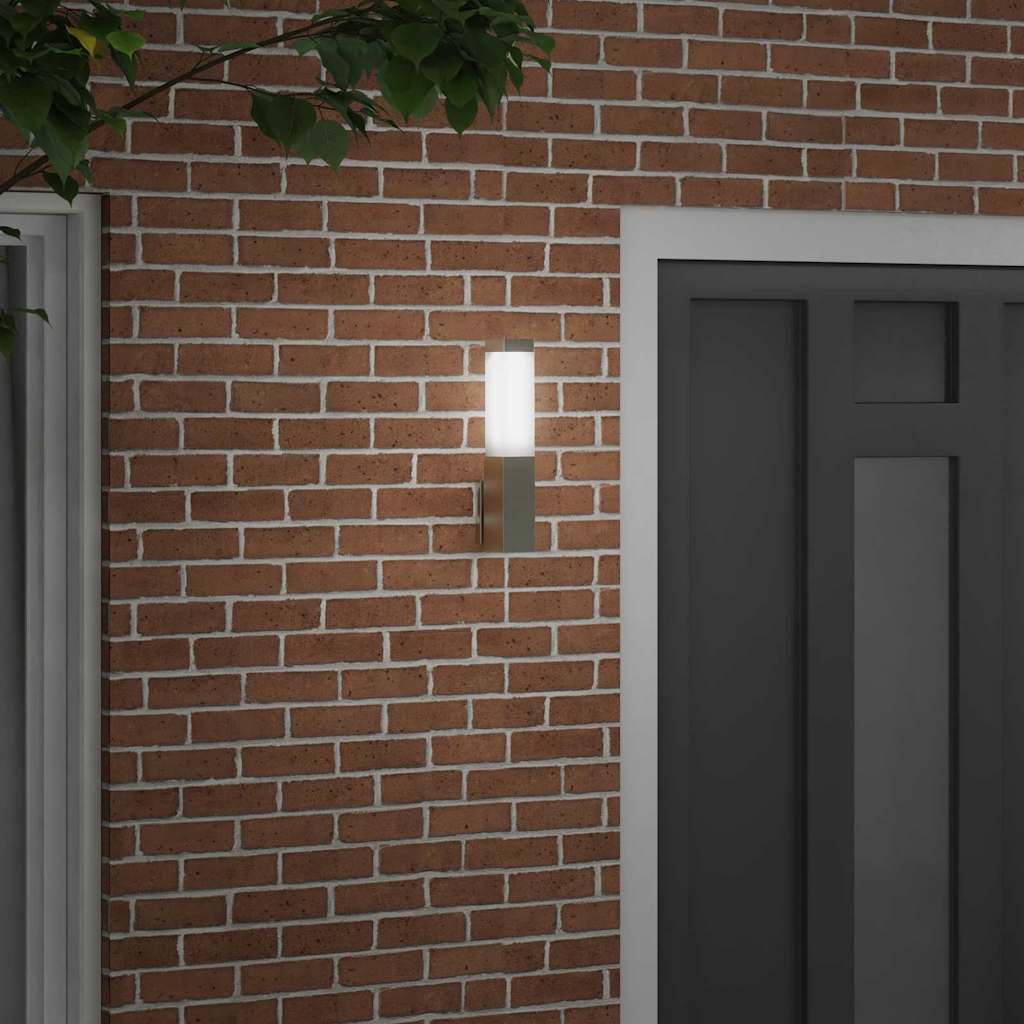 Vidaxl buiten wandlamp zilver 10.5 x 6 x 33 cm