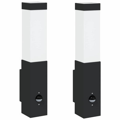 Vidaxl buiten wandlamp 2 pcs zwart 10.5 x 6 x 33 cm