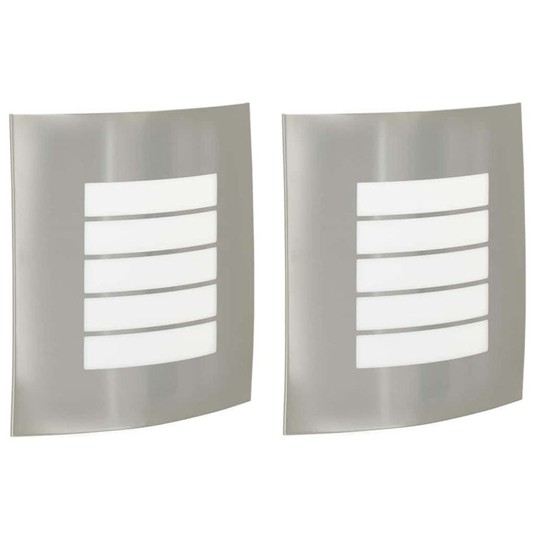 Vidaxl buiten wandlamp 2 pcs zilver 23.5 x 9 x 26 cm