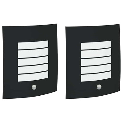 Vidaxl buiten wandlamp 2 pcs zwart 23.5 x 9 x 26 cm