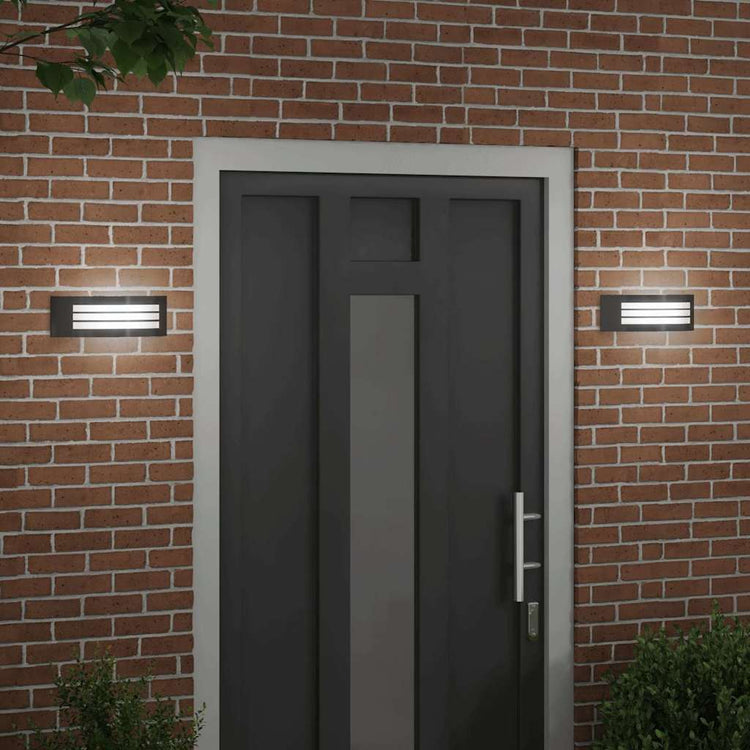 Vidaxl buiten wandlamp 2 st zwart 32 x 10 x 10 cm