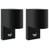 Vidaxl buiten wandlamp 2 pcs zwart 12 x 7 x 15 cm roestvrij staal