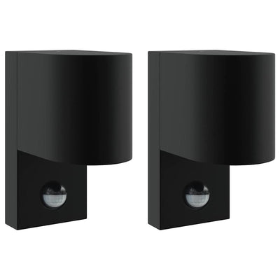 Vidaxl buiten wandlamp 2 pcs zwart 12 x 7 x 15 cm roestvrij staal