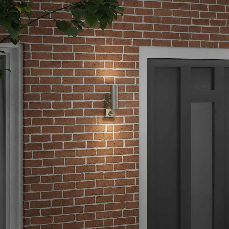 Vidaxl buiten wandlamp zilver 7 x 10 x 22 cm rvs en glas