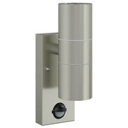Vidaxl buiten wandlamp zilver 7 x 10 x 22 cm rvs en glas - afbeelding 2