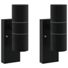 Vidaxl buiten wandlamp 2 pcs zwart 7 x 10 x 22 cm rvs en glas