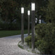 Vidaxl bolderverlichting 3 stuks 110 cm rvs ip44