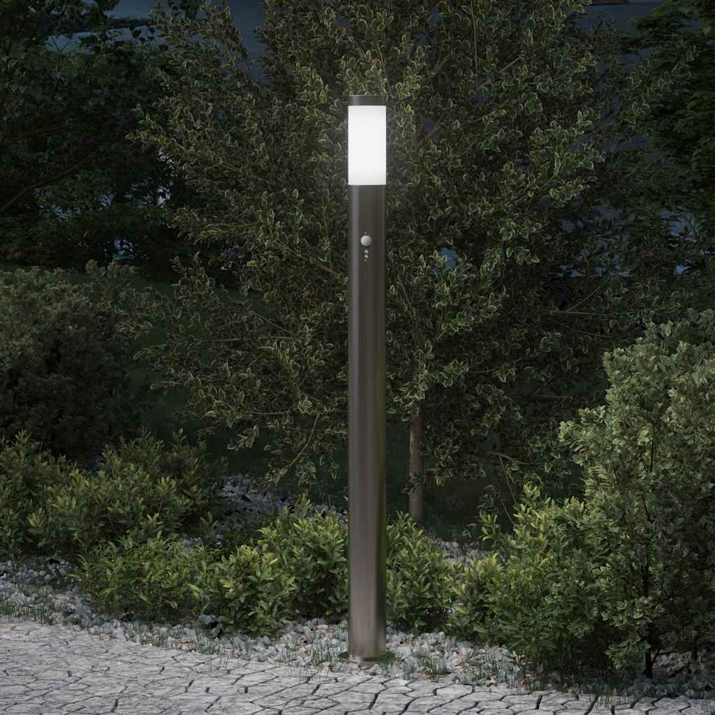 Vidaxl bolderverlichting met sensor 110 cm roestvrij staal ip44