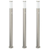 Vidaxl bolderverlichting met sensor 3 stuks 110 cm rvs ip44