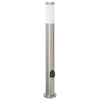 Vidaxl bolderarmatuur met stopcontact 80 cm rvs ip44