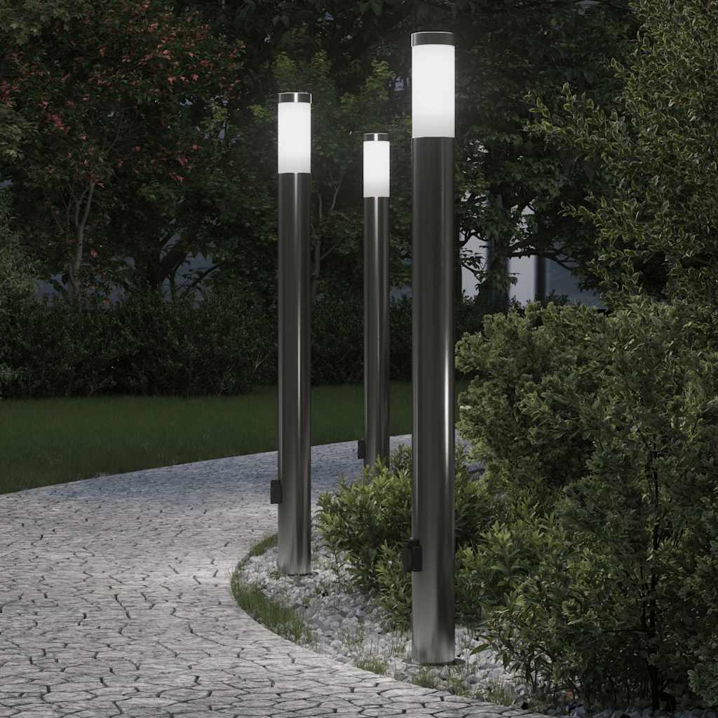 Vidaxl bolderverlichting met stopcontact 3 stuks 110 cm