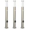 Vidaxl bolderverlichting met sensor en stopcontact 3 stuks 80 cm