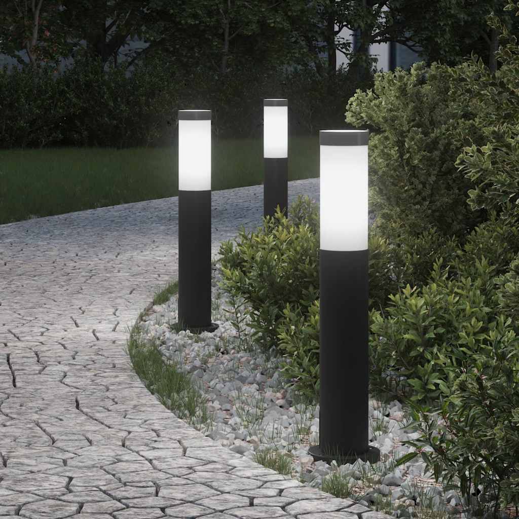 Vidaxl bolderverlichting 3 stuks 50 cm rvs ip44