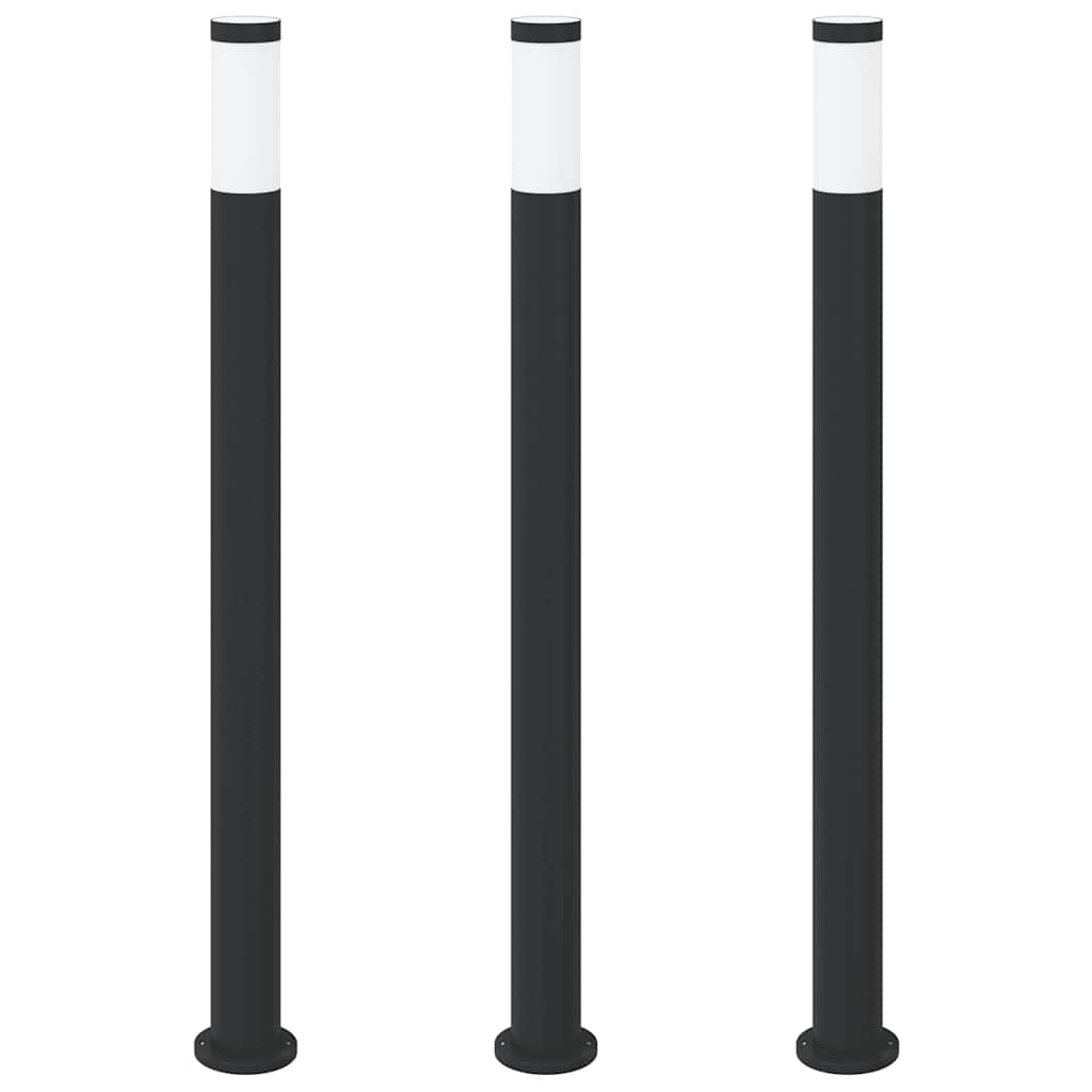 Vidaxl bolderverlichting 3 stuks 110 cm rvs ip44