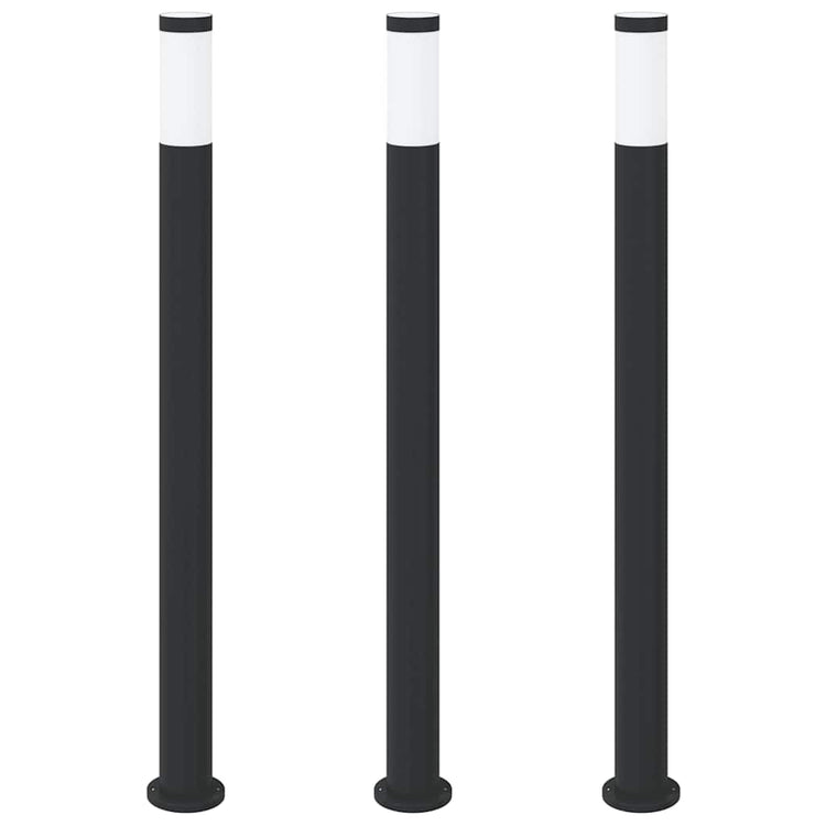 Vidaxl bolderverlichting 3 stuks 110 cm rvs ip44