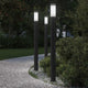 Vidaxl bolderverlichting 3 stuks 110 cm rvs ip44