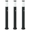 Vidaxl bolderverlichting met sensor 3 stuks 80 cm rvs ip44