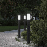 Vidaxl bolderverlichting met sensor 3 stuks 80 cm rvs ip44 - afbeelding 1