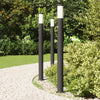 Vidaxl bolderverlichting met sensor 3 stuks 110 cm rvs ip44