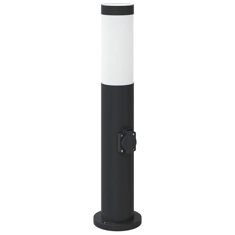 Vidaxl bolderarmatuur met stopcontact 50 cm rvs ip44