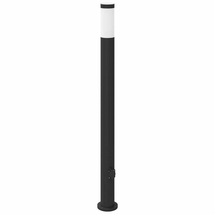 Vidaxl bolderarmatuur met stopcontact 110 cm rvs ip44