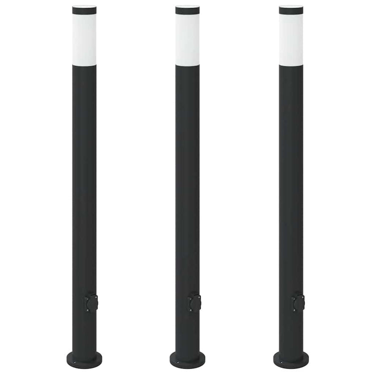 Vidaxl bolderverlichting met stopcontact 3 stuks 110 cm