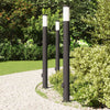 Vidaxl bolderverlichting met stopcontact 3 stuks 110 cm roestvrij staal ip44