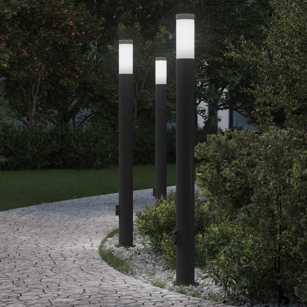 Vidaxl bolderverlichting met stopcontact 3 stuks 110 cm