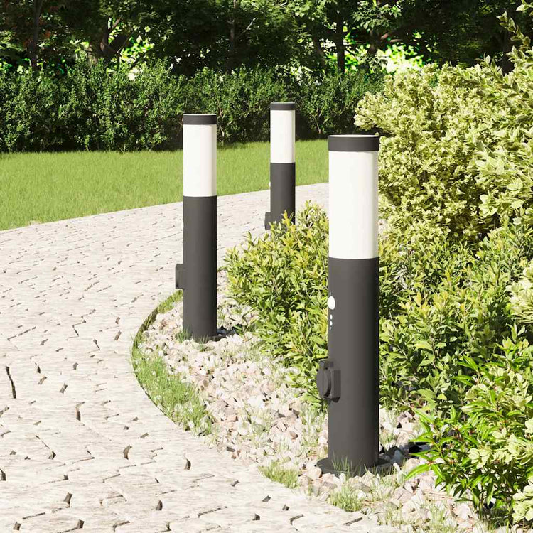 Vidaxl bolderverlichting met sensor en stopcontact 3 stuks 50 cm