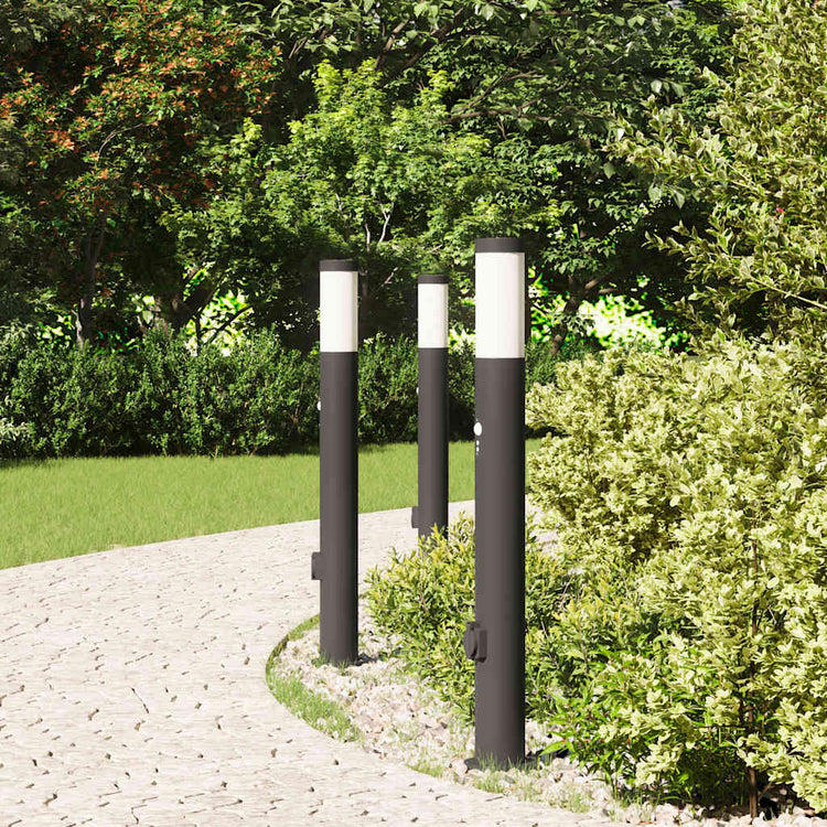 Vidaxl bolderverlichting met sensor en stopcontact 3 stuks 80 cm