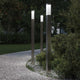 Vidaxl bolderverlichting 3 stuks 110 cm rvs ip44
