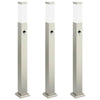 Vidaxl bolderverlichting met sensor 3 stuks 80 cm rvs ip44